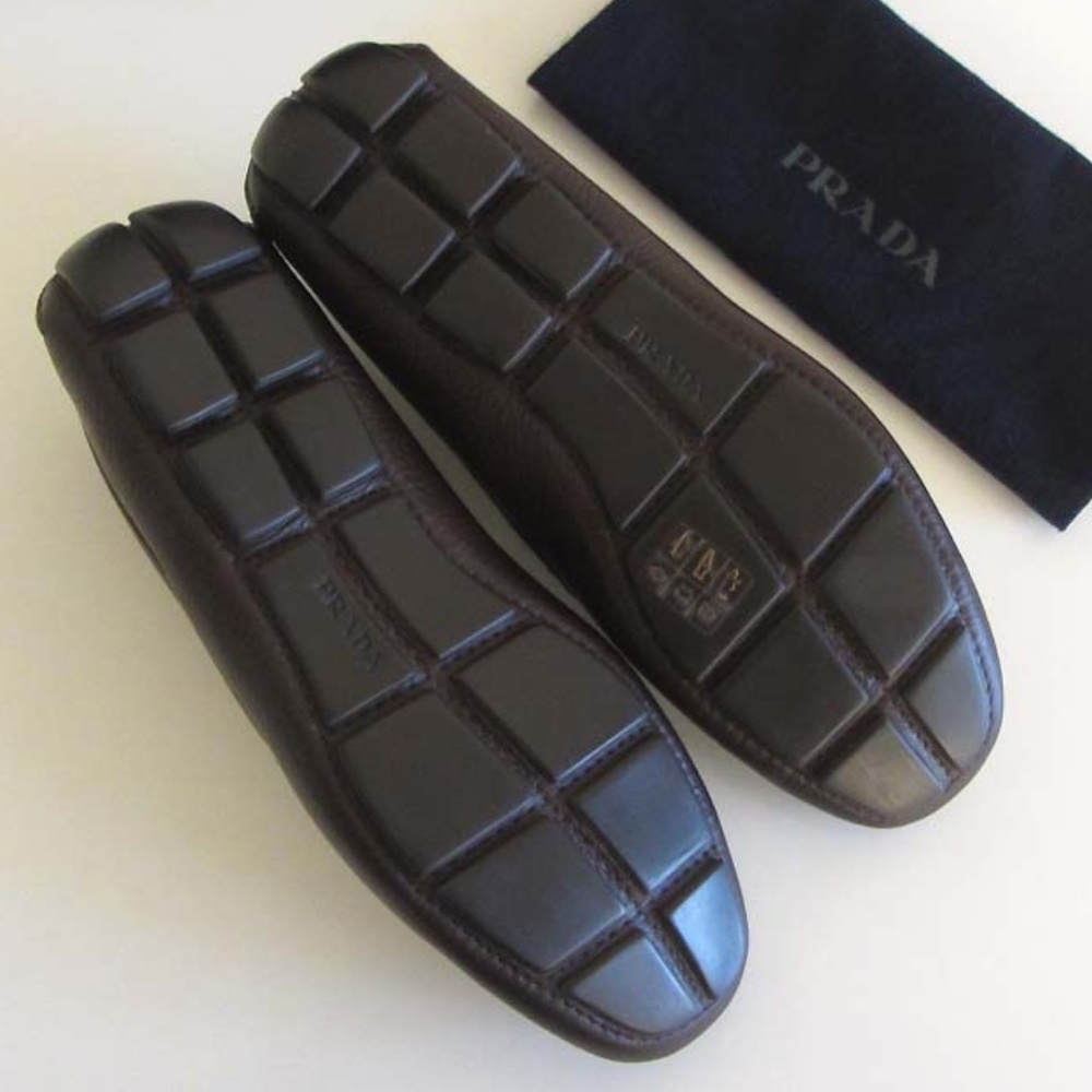 PRADA logo pebbled driving loafers 6.5 / 7.5 US - Picture 4 of 8